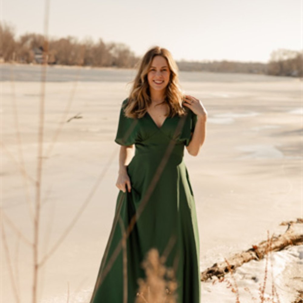Olive green dress